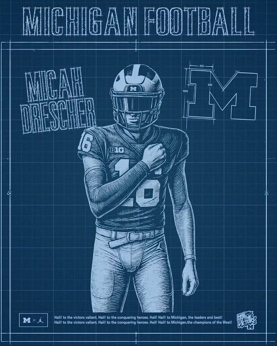 Building our future with @MicahDrescher 🧱 Welcome home, Micah! » #GoBlue | #BrickByBrick26