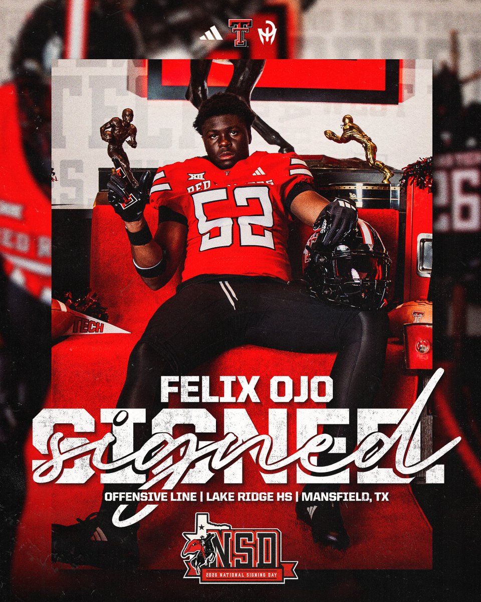 Officially a Red Raider ✍️ Welcome home, Felix Ojo 🇳🇬!