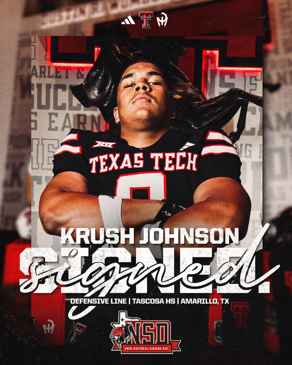 Officially a Red Raider ✍️ Welcome home, Krush!