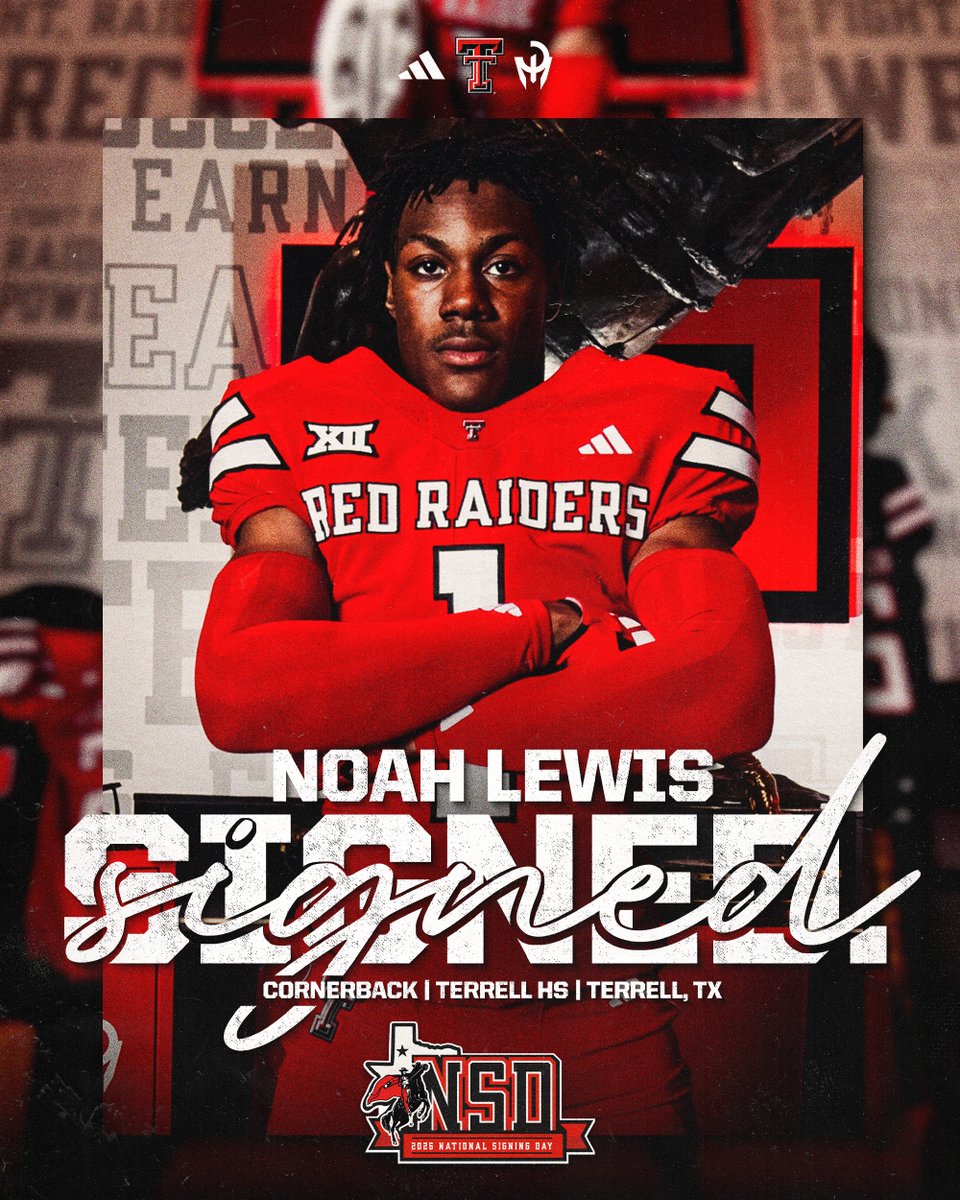 Officially a Red Raider ✍️ Welcome home, @Noahlewis0_!