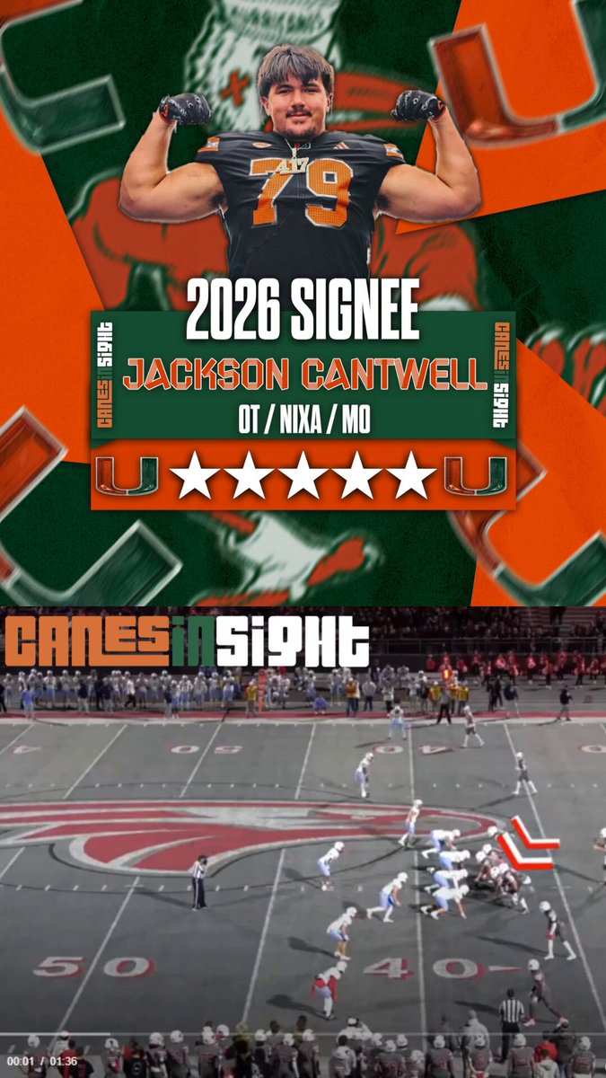 #1 OVERALL RECRUIT Jackson Cantwell makes it official with Miami!