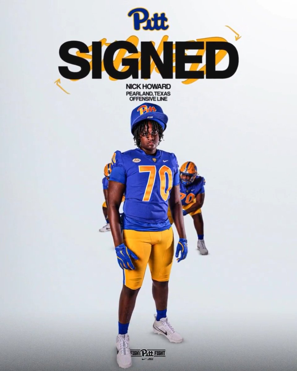 A future star from the Lone Star State ⭐️ NICK HOWARD IS A PITT PANTHER ✍️ Nick “Big Nick” Howard 26’