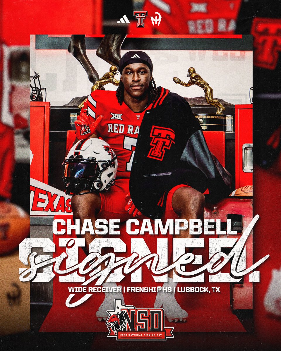 Officially a Red Raider ✍️ Welcome home, Chase Campbell!
