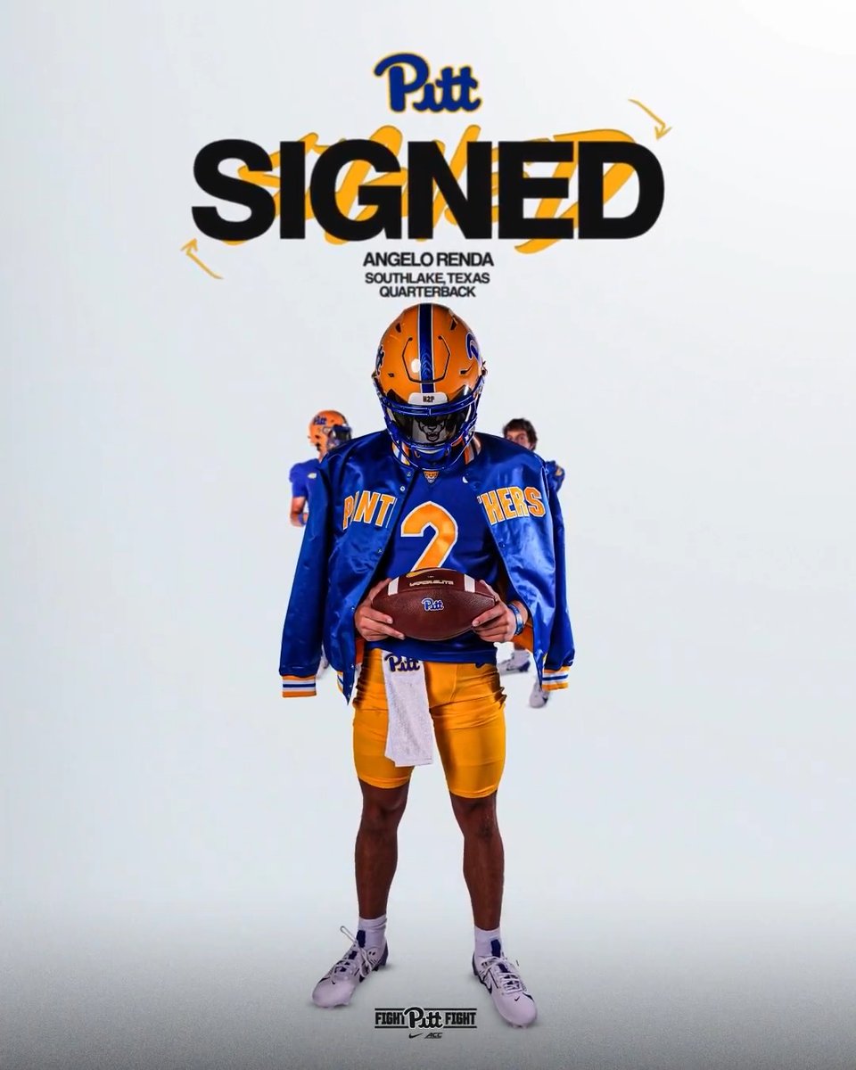 A gunslinger out of Texas 🎯 ANGELO RENDA IS A PITT PANTHER ✍️ Angelo Renda