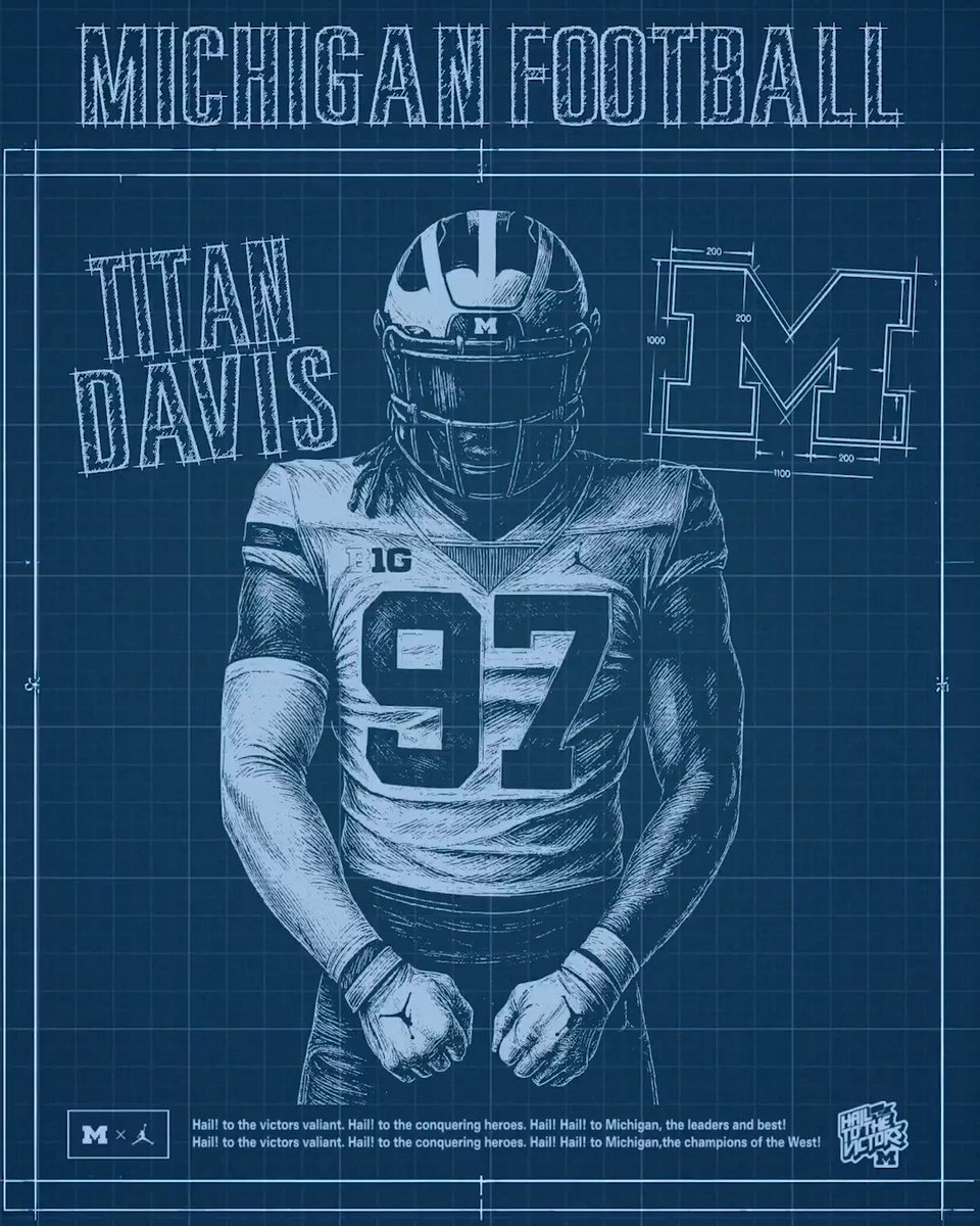 Building our future with Titan Davis 🧱 Welcome home, Titan! » #GoBlue | #BrickByBrick26
