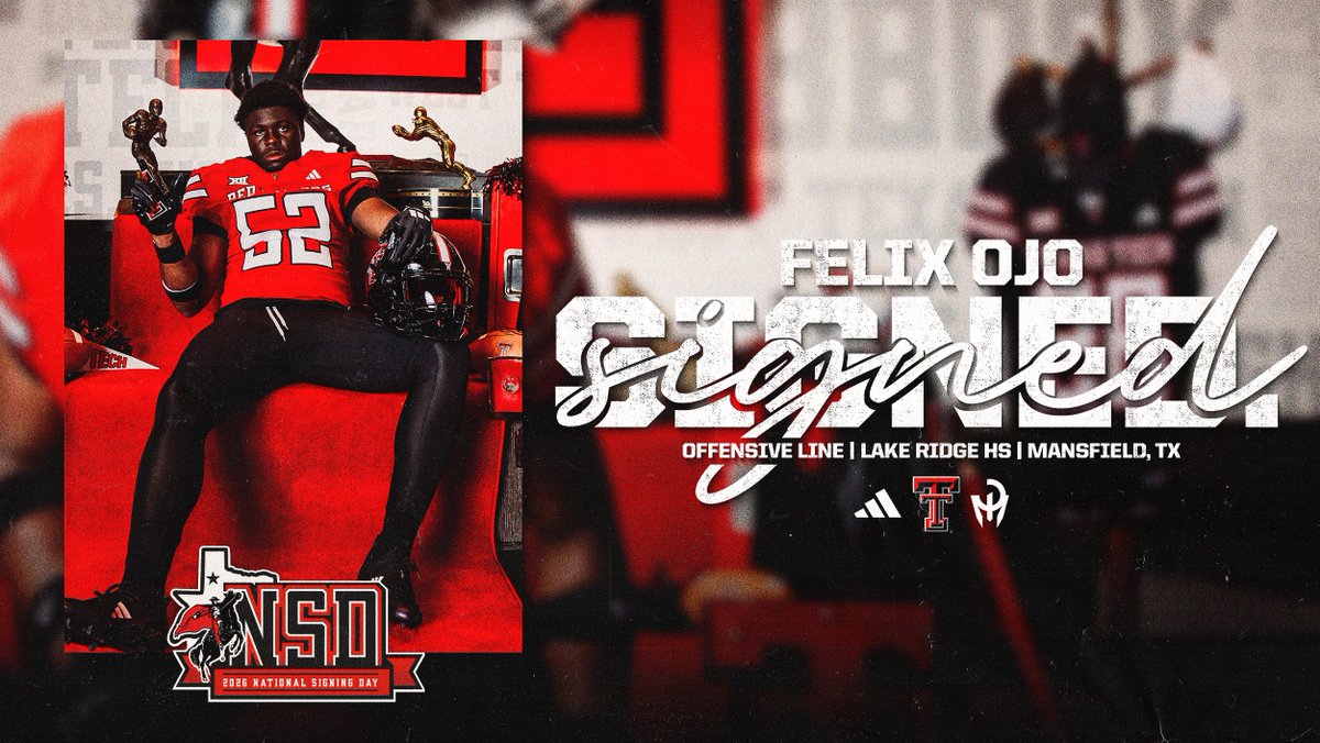 Red Raider Nation, meet Felix Ojo OL Lake Ridge HS Mansfield, TX