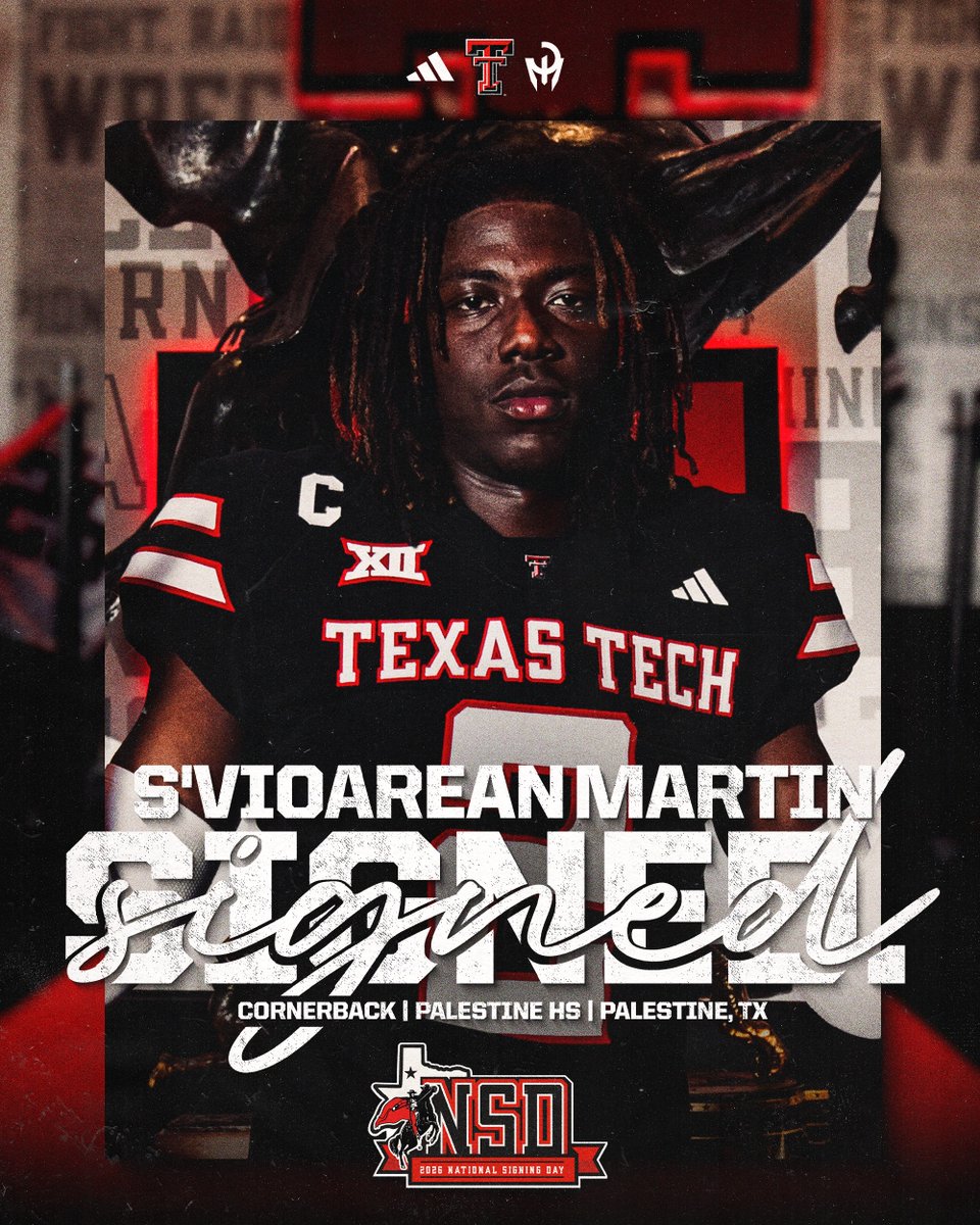 Officially a Red Raider ✍️ Welcome home, S’Vioarean “Boss” Martin 4⭐️!