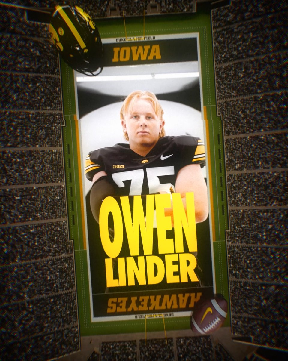 Ow(e)ning the line of scrimmage. Owen Linder x #Hawkeyes