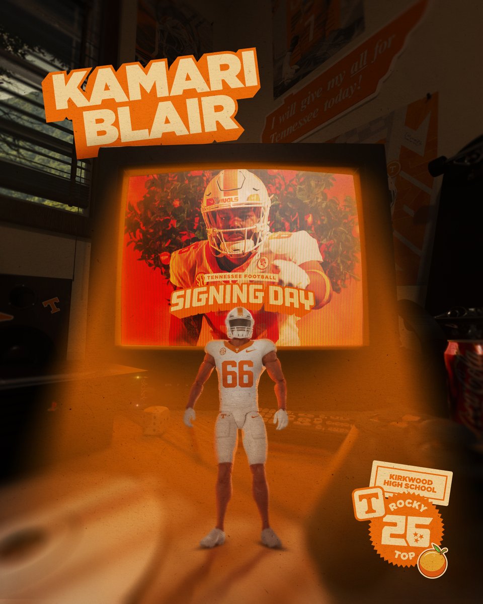 Home sweet home! Welcome to the family! Kamari Blair | #RockyTop26 🍊