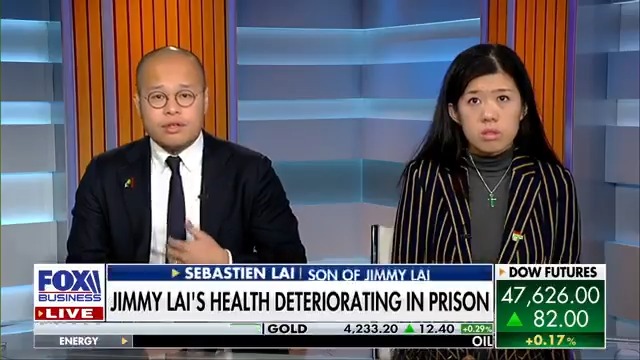 Child of Jimmy Lai, Sebastian Lai reveals his father’s deteriorating health behind bars