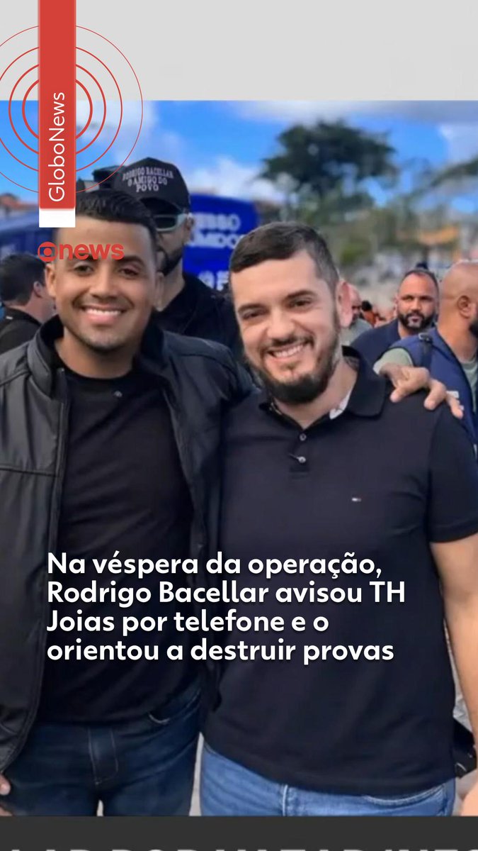 Na véspera da operação, Bacellar avisou TH Joias por telefone e o orientou a destruir provas. Veja no blog do Octavio Guedes #g1