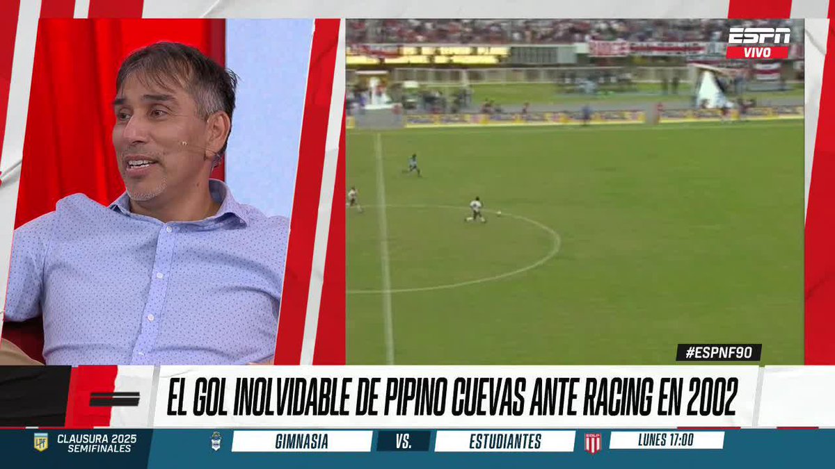 🏆🇵🇾 ¡UN GOL QUE LO METIÓ EN EL MUNDIAL! ¡Imperdible anécdota de Pipino Cuevas con su gol a Racing en 2002 y lo que le significó para poder llegar a la Selección de Paraguay! ▶️ Mirá #ESPNF90 en el Plan Premium de #DisneyPlus