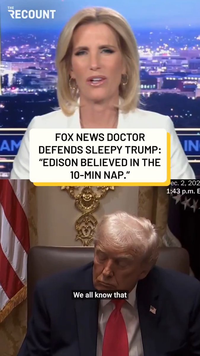 Trump appeared to doze off — sorry, take genius Edison naps — during a Cabinet meeting Tuesday.