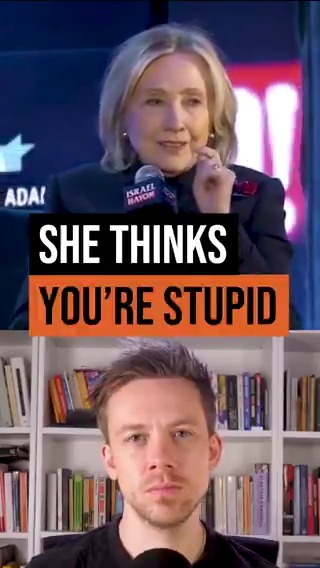 Hillary Clinton thinks you are stupid. She thinks that people have concluded that Israel committed genocide because of TikTok. A politician who voted for the Iraq war because of a pack of lies thinks young people are being brainwashed by disinformation. Incredible.