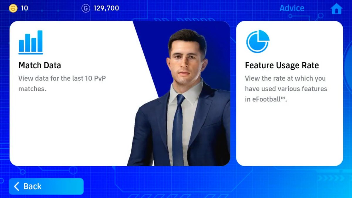 #eFootball v 5.2.0 : Playing Tendencies 🆕📈 *Match History - View the playing tendencies of an opponent, based on average values from their 10 most recent matches. *Learn your own playing tendencies, which will help you improve your tactics and skills.