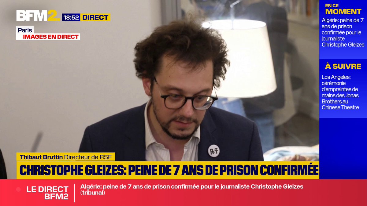 💬"Ce soir, c'est l'Algérie qui a un problème" Sept ans de prison confirmés pour Christophe Gleizes: "Emmanuel Macron doit se bouger", déclare RSF #BFM2