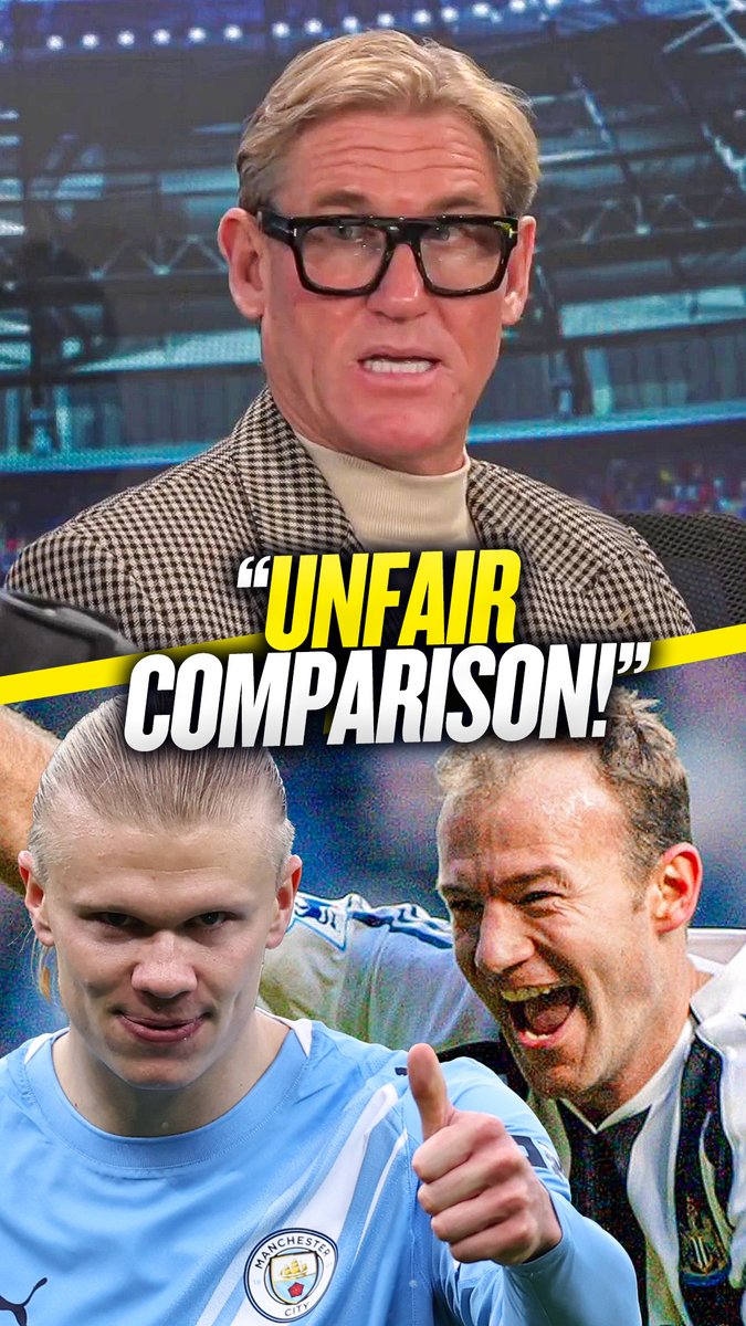 🔥 "If you stuck Shearer in this Man City side, he would have scored another 60 goals!" Simon Jordan insists it's wrong to compare #NUFC legend Alan Shearer's goal record to Erling Haaland's at #MCFC! 🤫