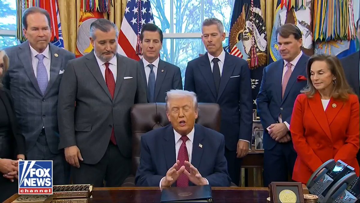NEW: President Trump blasts Democrats as โgreat con-people,โ saying they talk about affordability but never provide plans to bring costs down. โI think affordability is the greatest con-job. They look at you and they say affordability; they donโt say anything else.โ โWe had the highest prices weโve ever had, and now theyโre all coming down.โ