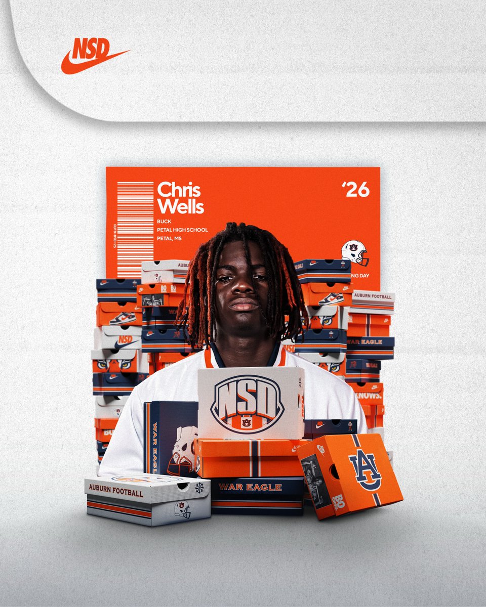 Another Wells lands on The Plains 😏🦅 Welcome Home, Chris Wells! 🏠 Petal, Mississippi 💪 BUCK 🔗