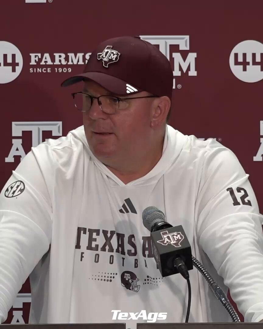 Texas A&amp;M head coach Mike Elko believes this team absolutely deserves to host a first-round playoff game: