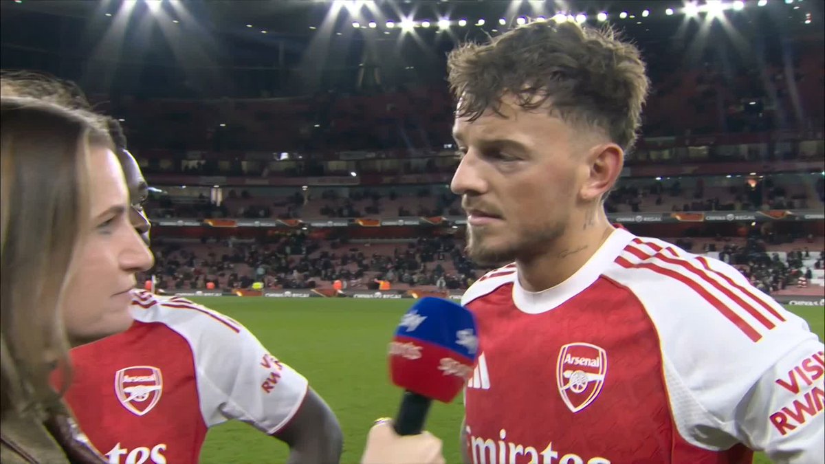 "Training every day with all these players is unbelievable" Ben White speaks after his Player of the Match performance in Arsenal's home win over Brentford.