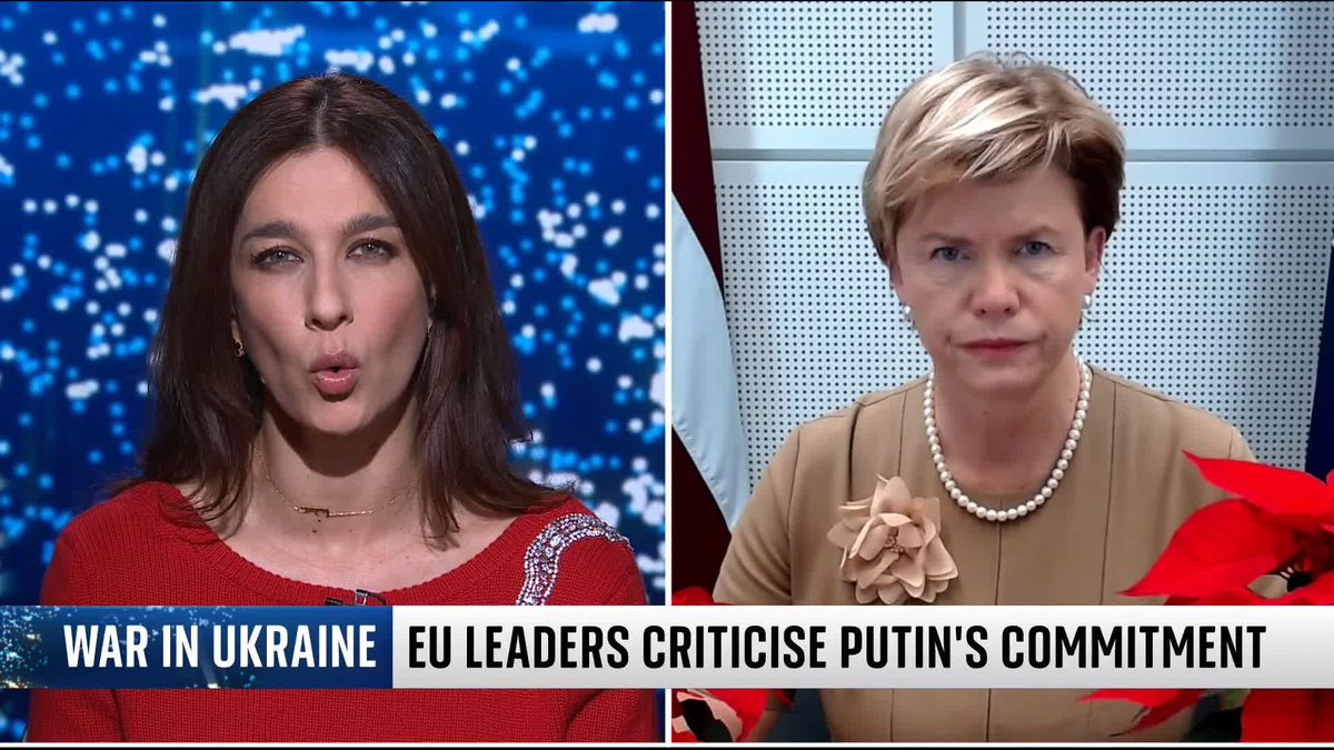 Latvian foreign minister Baiba Braže tells Yalda Hakim that NATO and its allies "are not party to" the war in Ukraine but are "supporting a victim of aggression". She warns against listening to "Russian disinformation" on the issue. Latest ➡️