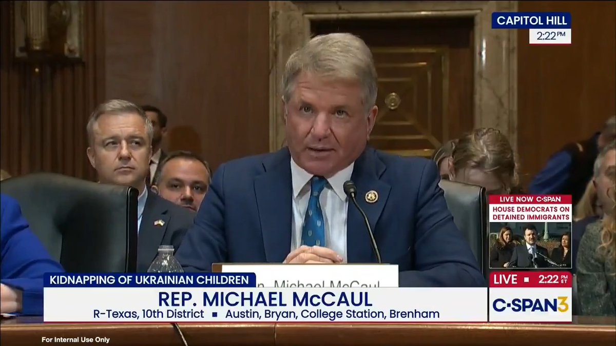 Thank you, Lindsey Graham, for inviting me to participate in today's hearing on Russia's abduction, indoctrination, & torture of 20,000+ Ukrainian children. Their repatriation is a national security imperative—& it's a moral imperative. History will judge us by how we respond.