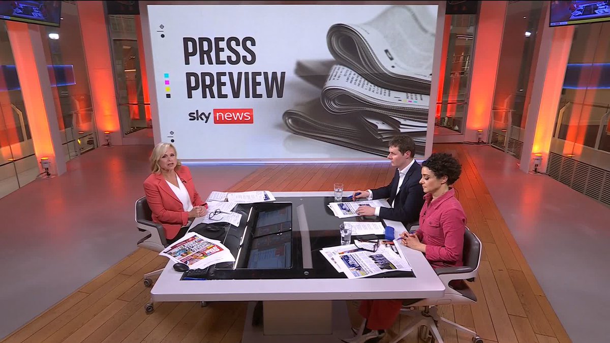 What's on Thursday's front pages? 📰 Sky's Anna Botting is joined by The Sun's political editor Jack Elsom and journalist and broadcaster Jenny Kleeman for a first look at tomorrow's top stories. #PressPreview ➡️ 📺 Sky 501, Virgin 602 & Freeview 233