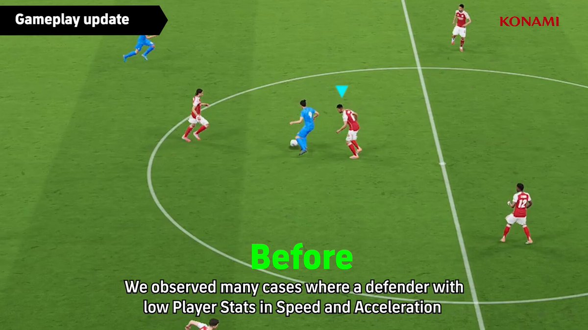 #eFootball v 5.2.0 : Defending Adjusted to Limit Easy Through Balls 🔄 *Differences in Speed and Acceleration have been softened. *Defenders are now better at staying with sudden runs. *Acceleration now drops less when stamina is low. *More stable defending in the second half.