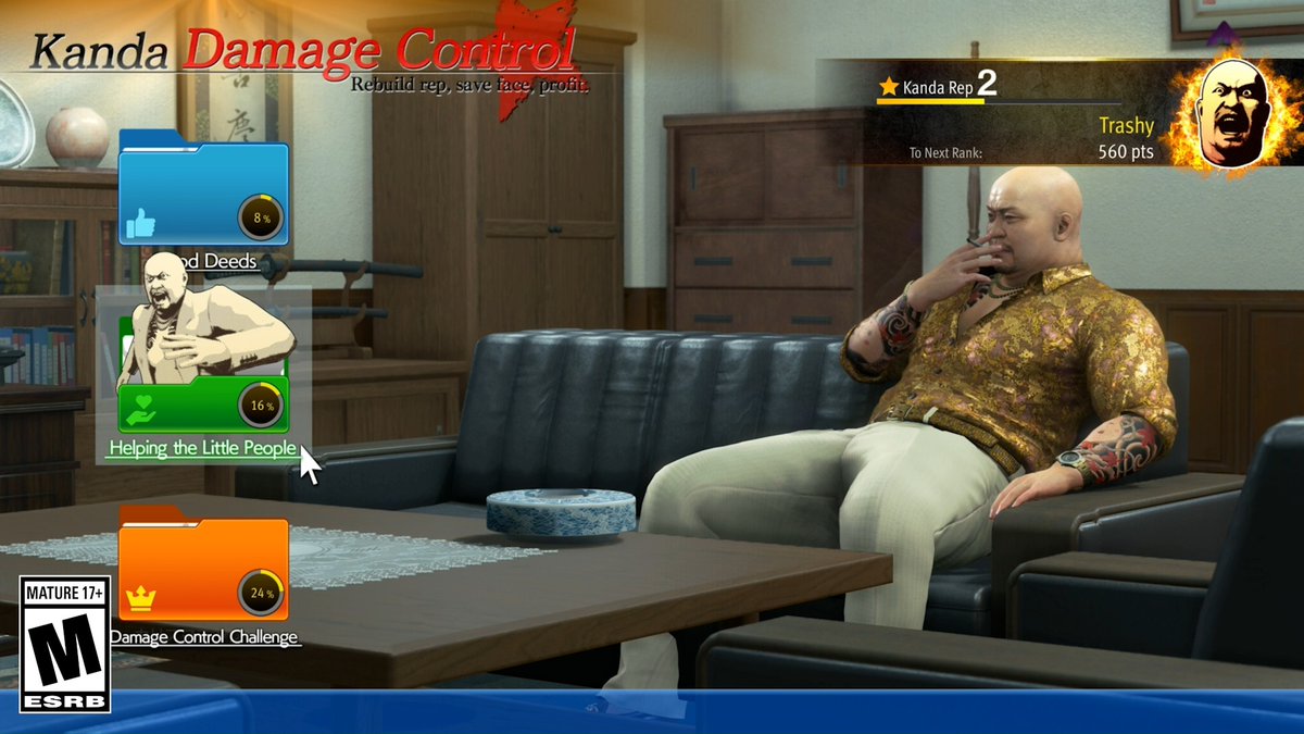 In Dark Ties, Mine is tasked with raising Kanda's Charisma Rank by helping the little people, doing good deed quests, and completing Damage Control Challenges that will unlock Drink Links, allowing you to dive deeper into your relationship with Kanda🥂📈 📍Yakuza Kiwami 3 & Dark Ties releases on Feb 12 🛒Pre-order or wishlist