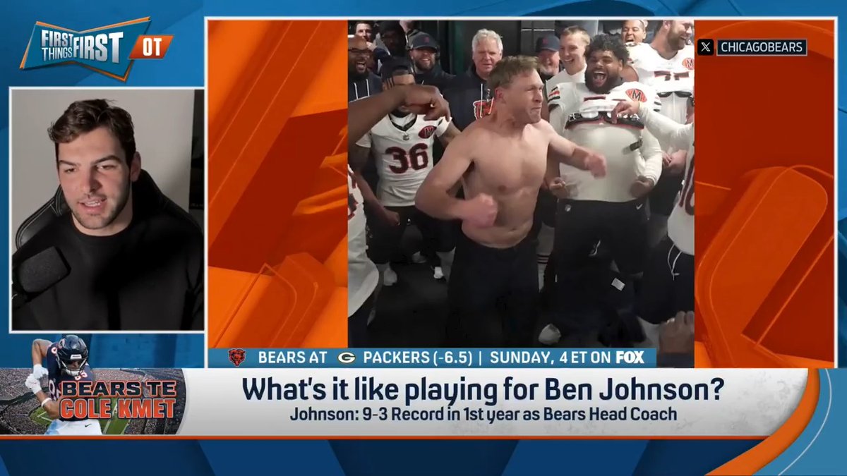 “What’s really come on along for us recently here is our run game and his passion for the run game and scheming it up and the way he installs it. It’s been a lot of fun to be part of.” Cole Kmet breaks down what it’s like playing for Ben Johnson: