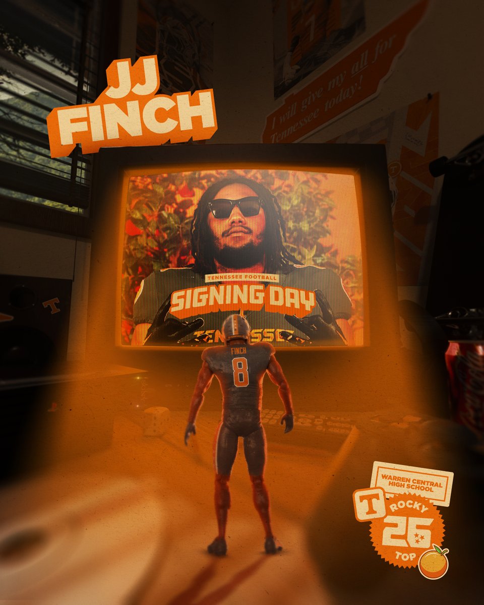 Home sweet home! Welcome to Rocky Top. ⛰️ Jerimy Finch Jr | #RockyTop26 🍊