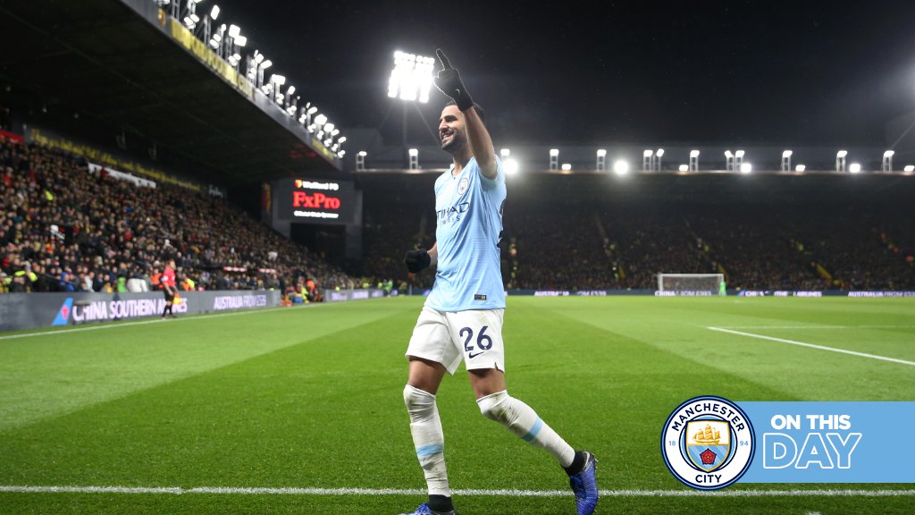 #OnThisDay: Watford 1-2 #ManCity [2018] ⚽️ [85'] Abdoulaye Doucouré - ⚽️ [40'] Leroy Sané ⚽️ [51'] Riyad Riyad Mahrez