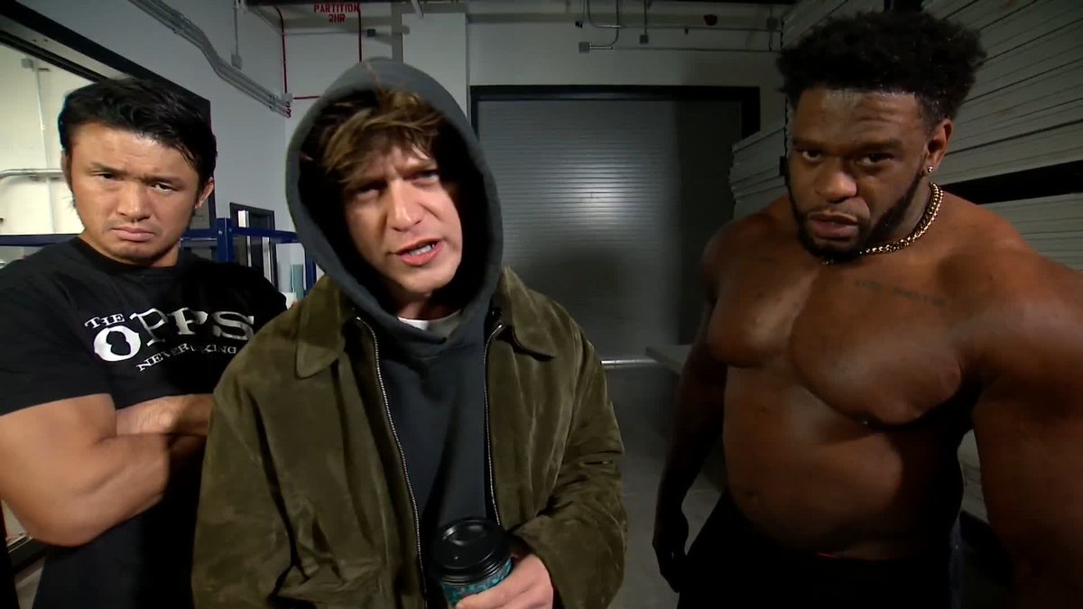 Challenge issued! 💥 The Opps (“The MONSTAR” Will Hobbs, 柴田勝頼 / Katsuyori Shibata & HOOK) are looking for a fight and send a message to the Dark Order! Watch #AEWDynamite on TBS & HBO Max