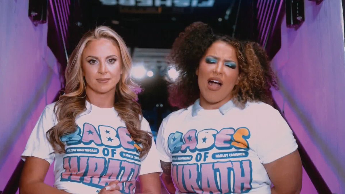 From #AEWDark to the #AEW Women’s World Tag Team Title Tournament, the Babes of Wrath (Willow Nightingale &amp; Harley Cameron) are ready to make history as the inaugural champions! Watch #AEWDynamite on TBS &amp; HBO Max