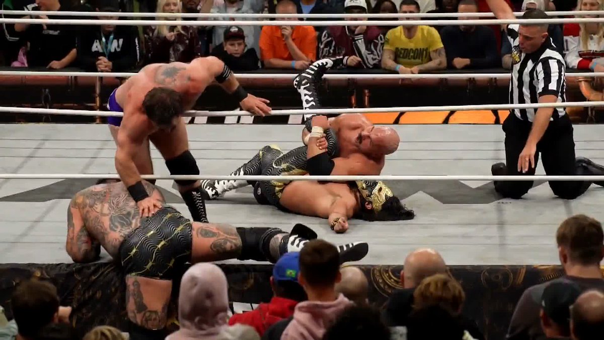 It all came to a head last week on #AEWCollision between the #AEW World Tag Team Champions FTR and the Bang Bang Gang (Austin Gunn &amp; Juice Robinson)! Watch #AEWDynamite on TBS &amp; HBO Max