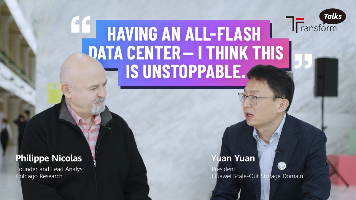 Is your data center ready for AI? In this Transform Talks interview, Philippe Nicolas and Huawei's Yuan Yuan explain why moving to an all-flash data center is becoming inevitable for unified data access, higher efficiency, and AI-ready performance.
