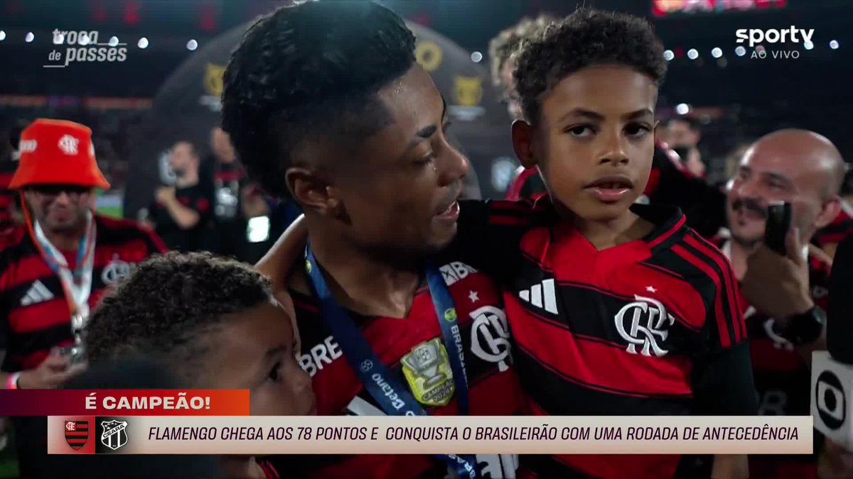 Lorenzo, filho de Bruno Henrique, já projeta um Flamengo x PSG na final do Intercontinental. 🎥 sportv | ge