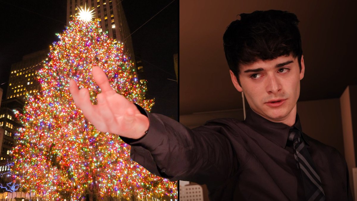 Noah Schnapp saves the day by lighting the Rockefeller Center Christmas tree 🤣 #FallonTonight #StrangerThings #StrangerThingsOnFallon