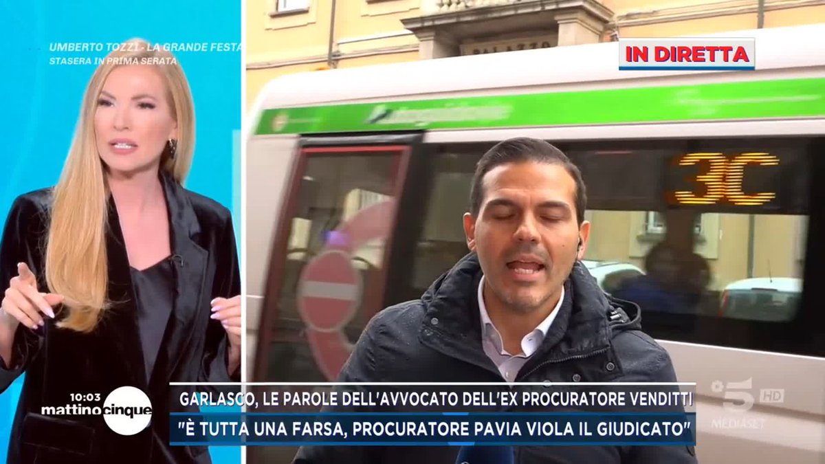 L'avvocato dell'ex procuratore Venditti: "E' tutta una farsa" risponde in diretta l'avvocato De Rensis #Mattino5 #Garlasco