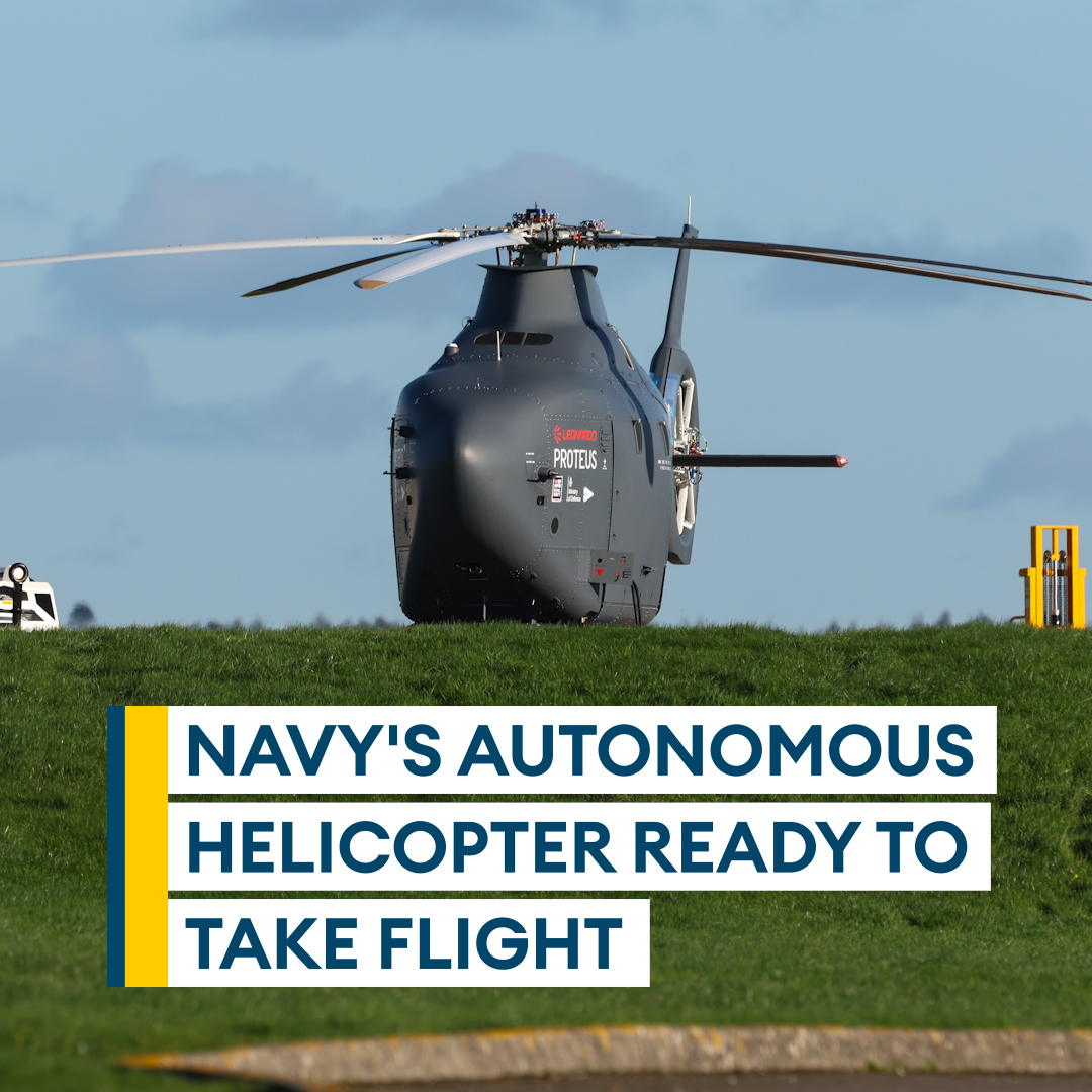 The Royal Navy’s first crewless helicopter is almost airborne🚁 👀From surveillance and search-and-rescue to frontline resupply and intel missions, Proteus could change what’s possible from the skies...