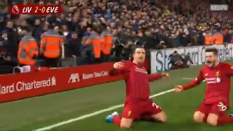🗓️ On This Day | 2019 Liverpool 5-2 Everton | 4th December 2019 ⚽️ Divock Origi 6' ⚽️ Xherdan Shaqiri 17' ⚽️ Divock Origi 31' ⚽️ Sadio Mané 45' ⚽️ Georginio Wijnaldum 90' We played the shite on a Wednesday night and they hardly touched the ball 🎶