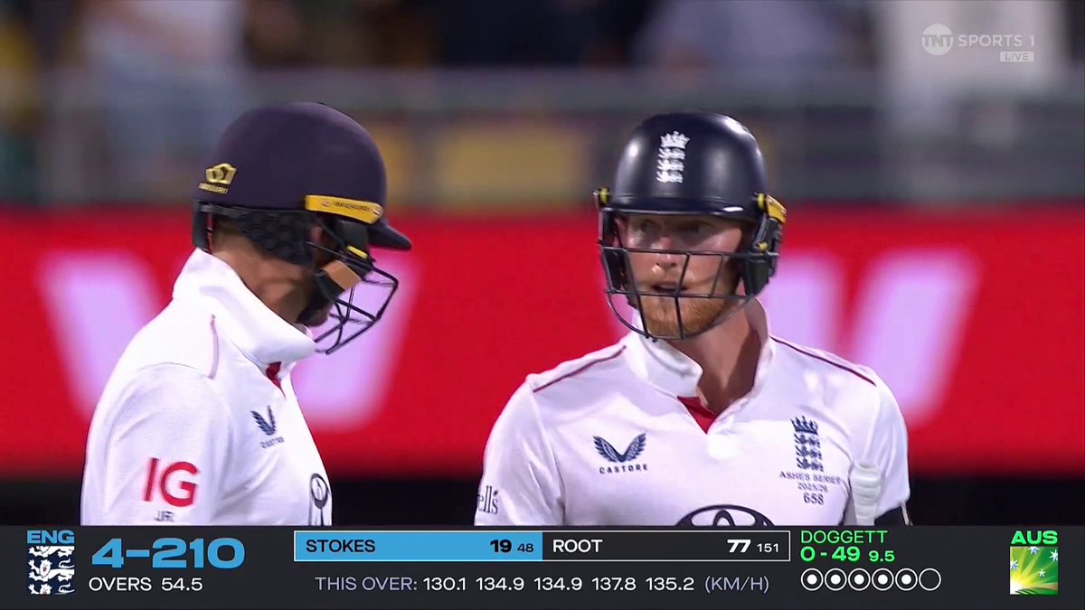 Ben Stokes is OUT for 19 โ It's a gift of a wicket for Australia ๐ณ ๐บ Watch #TheAshes LIVE on TNT Sports and discovery+