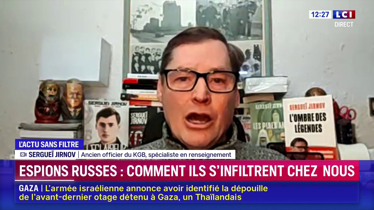 🗣️ "En ce moment même, il y a des espions russes à bord des cargos français. Leur nombre se situe entre quelques dizaines et quelques centaines de personnes", affirme Sergueï Jirnov, auteur, ex-espion du KGB, expert, ancien officier du KGB et spécialiste du renseignement