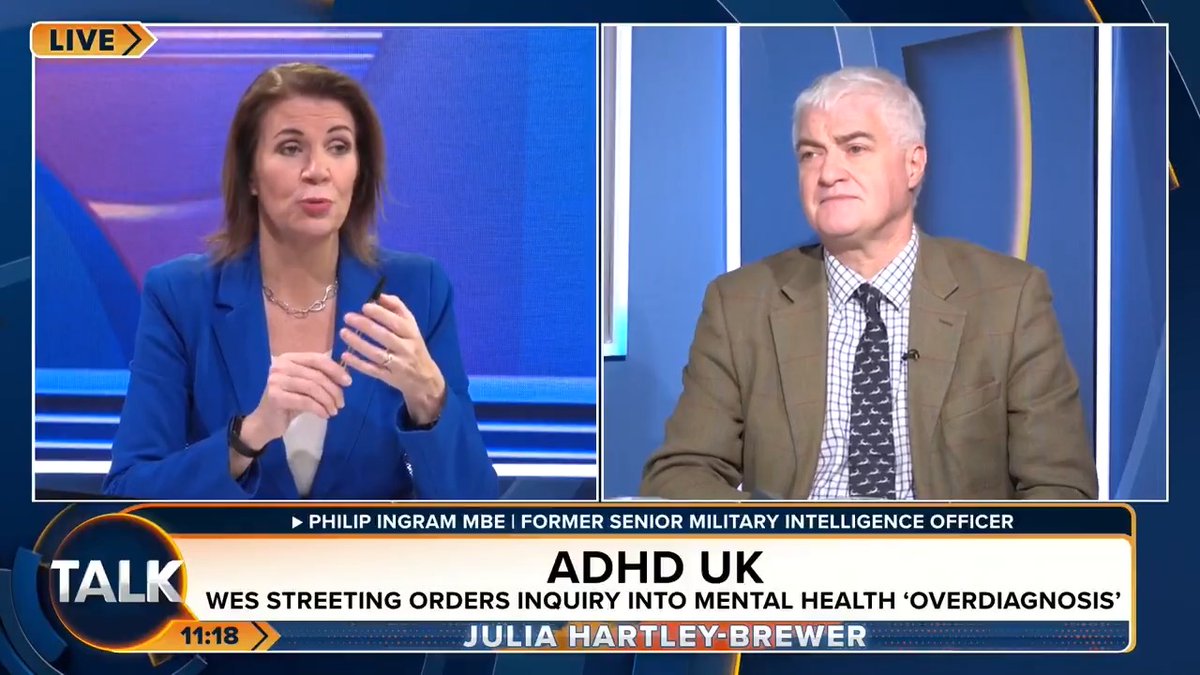 🚨 "For the love of god! Do some proper parenting. Take your kid to the park and kick a ball around." Julia Hartley-Brewer reacts to the overdiagnosis of kids with mental health conditions like ADHD. Julia Hartley-Brewer