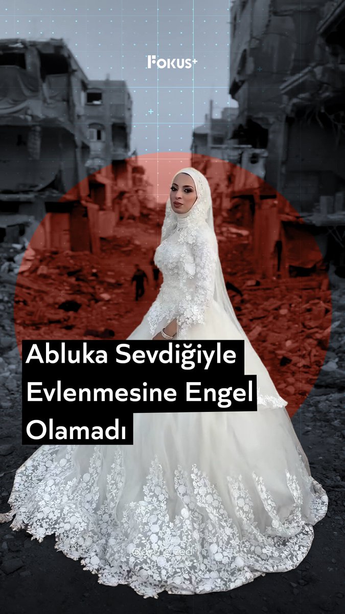 ➕ Bundan 3 yıl önce Gazzeli bir kadın, nişanlısıyla birlikte evlenme kararı aldı. ▪️ Nişanlısı önce geçim sağlamak amacıyla yurt dışına çıkacak, 7 ay sonra dönecek ve birlikte dünya evine gireceklerdi. ▪️ Nişanlısı Gazze’ye dönemedi fakat aralarındaki mesafe de evlenmelerine engel olamadı. ▪️ Kadın, sevdiği yanında olmasa da Gazze’de kendi başına bir nikah töreni düzenledi.