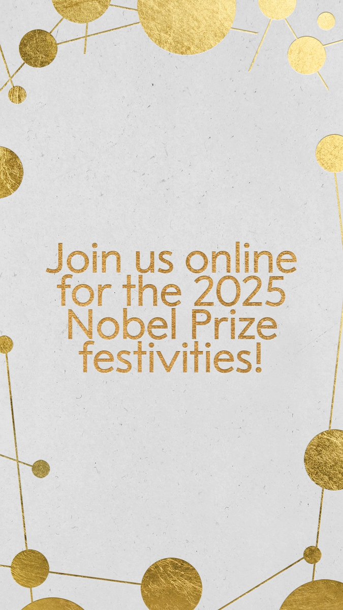 Not long to go until our 2025 Nobel Prize laureates arrive in Stockholm and Oslo! Join us online as we celebrate our laureates with lectures, events and prize award ceremonies. Save this reel to get an overview of what events you will be able to watch online during the upcoming week.