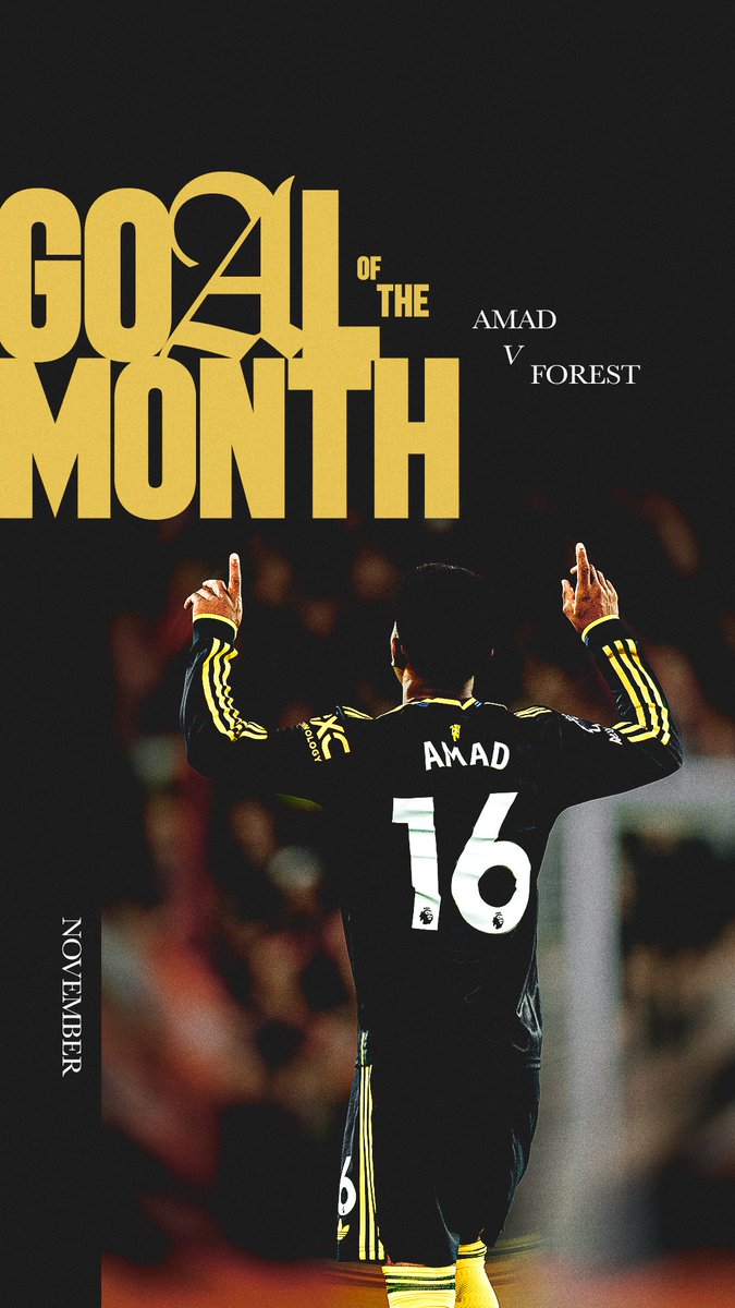 Arrowed in by @AmadDiallo_19! 🏹 United's November Goal of the Month ✅ Nominated for the #PL award ✅ Vote below to secure two triumphs for our Ivorian 👇