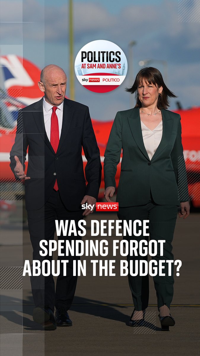 Was defence spending forgotten about in the budget? Sam and Anne discuss tensions between the Ministry of Defence and the Treasury over long term funding commitments. Listen to Politics at Sam and Anne's here 👉