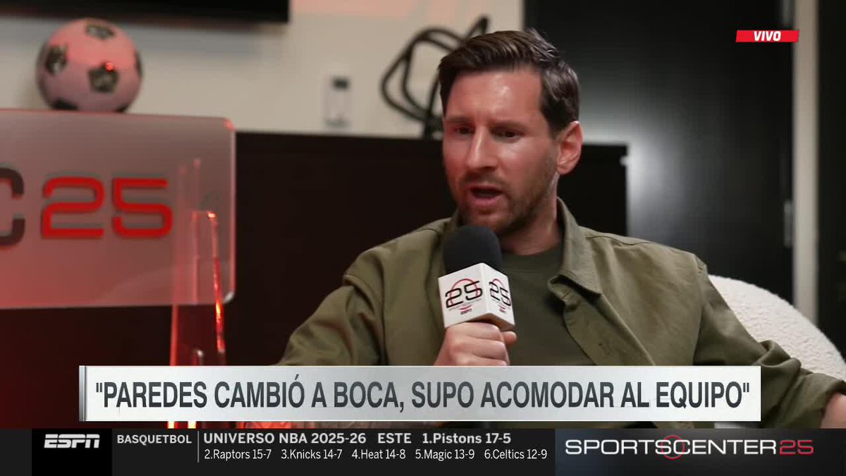 "PAREDES LE DIO UN CAMBIO GRANDE A BOCA. HOY SE HIZO MUY FUERTE DE LOCAL", Lionel Messi opinó sobre el presente de Leo Paredes en el Xeneize y el cambio positivo que generó en el equipo desde su llegada. 🤩 #SC25 📺 Plan Premium de #DisneyPlus y YouTube ESPN Fans